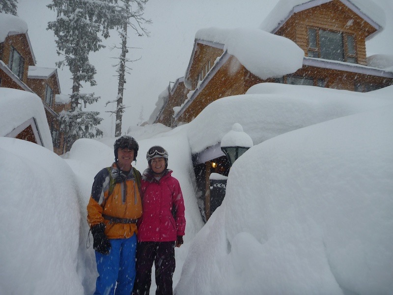 After a few days there has be 1.2 metres of fresh snow